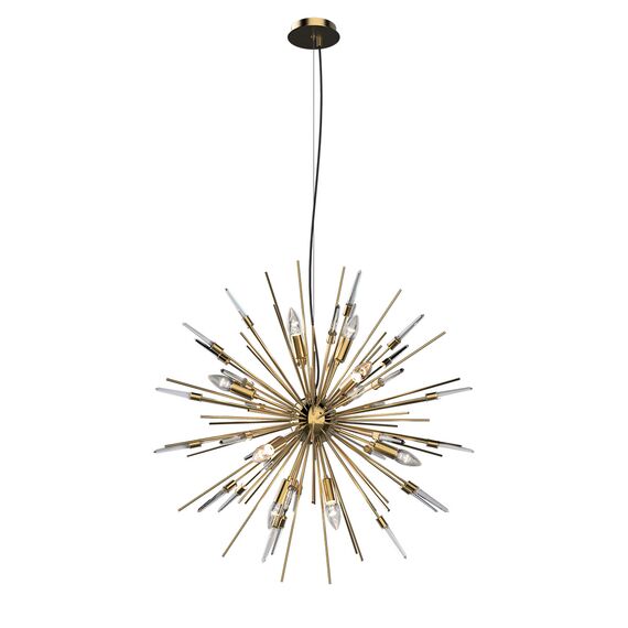 Delight Collection MD2094-12A gold/clear crystal Люстра Boivin 12A gold/ clear clear crystal, изображение 2