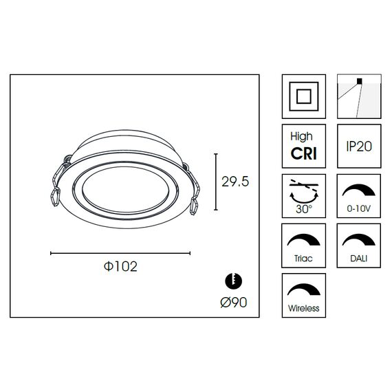 Delight Collection DA8304DR Встраиваемый светильник O10.2, изображение 3