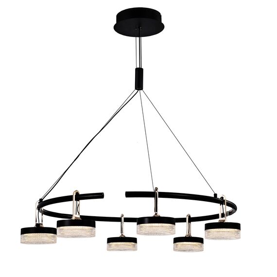 Delight Collection P0855-6C black Люстра, изображение 2
