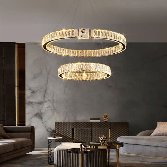 Delight Collection D8010P/2R/D600+400 gold Люстра, изображение 3