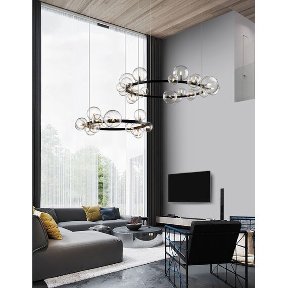 Delight Collection 771120 (KM1294P-15 black/clear) Люстра, изображение 4