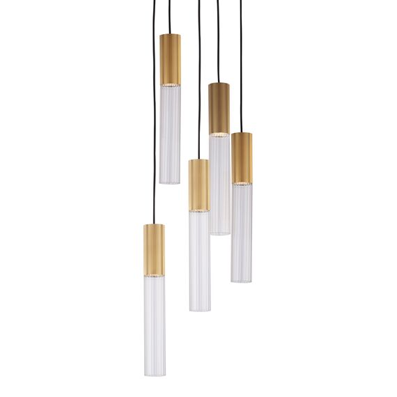 Delight Collection MD2045-5A ant.brass Подвесной светильник Flume