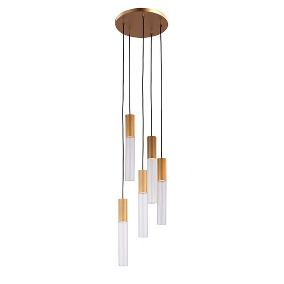 Delight Collection MD2045-5A ant.brass Подвесной светильник Flume, изображение 2