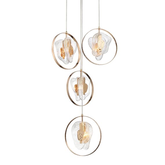 Delight Collection P60669-4 gold/clear Подвесной светильник, изображение 3
