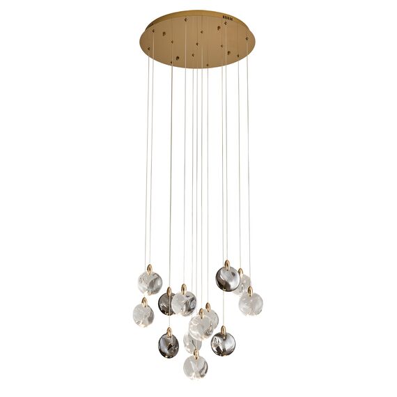 Delight Collection OD2440-13 gold/clear+amber+grey Подвесной светильник, изображение 2