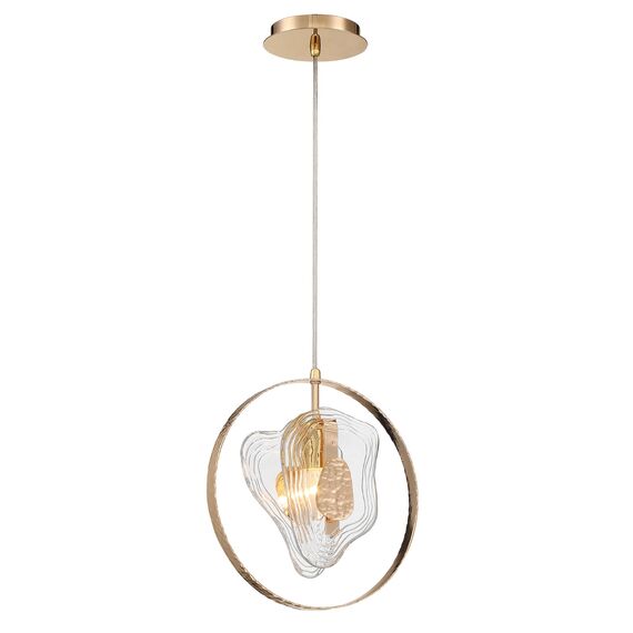 Delight Collection P60669-1 gold/clear Подвесной светильник