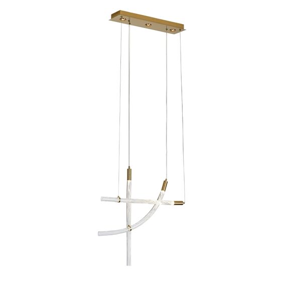 Delight Collection OB2412-3 gold/clear Подвесной светильник, изображение 2
