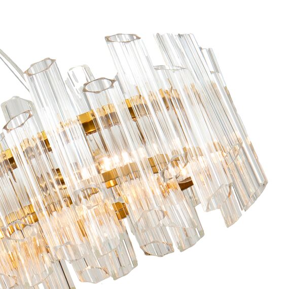 Delight Collection KG0769P-12L clear/ brass Люстра, изображение 2