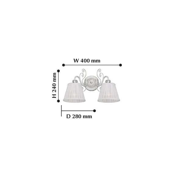 F-Promo 2150-2W, настенный светильник, D280xW400xH240, 2xE14x40W, excluded, изображение 3