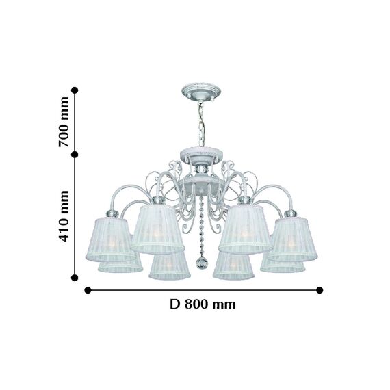 F-Promo 2150-8PC, люстра подвесная, D800xH410/1110, 8xE14x40W, excluded, изображение 3