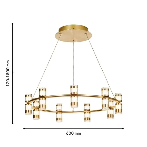 Favourite 4323-9P, подвесная люстра, D600xH170/1800, 9xLEDx3W, 2160LM, 4000K, included, изображение 2