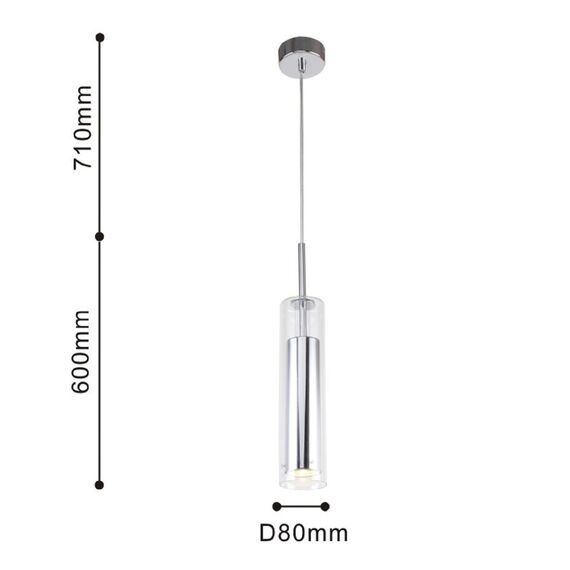 Favourite 2555-1P, подвес, D80xH600/1310, 1xGU10LEDx5W, excluded, изображение 3
