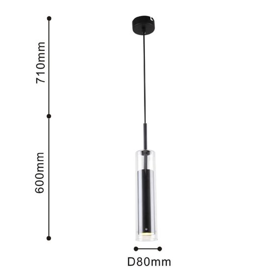 Favourite 2556-1P, подвес, D80xH600/1310, 1xGU10LEDx5W, excluded, изображение 3