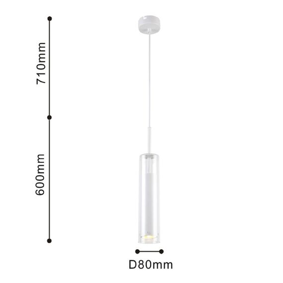 Favourite 2557-1P, подвес, D80xH600/1310, 1xGU10LEDx5W, excluded, изображение 3