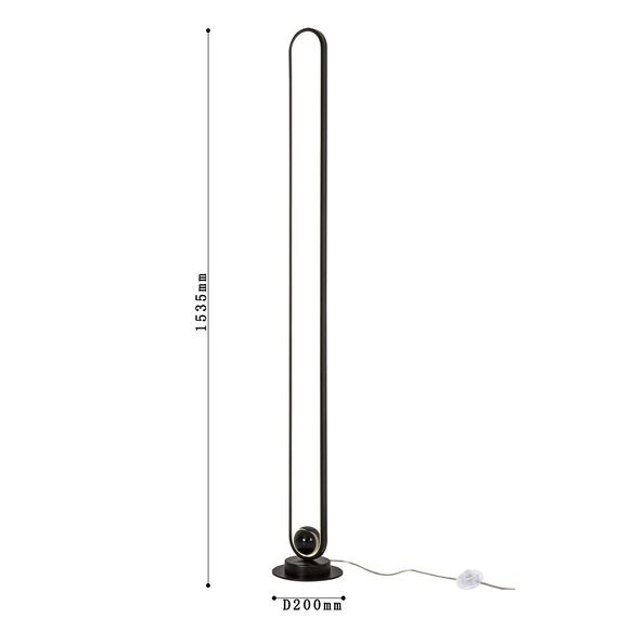 F-Promo 4220-1F, напольный светильник, D200xH1535, LEDx62W, 4960LM, 4000K, included, switch, изображение 3