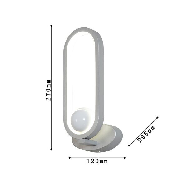 F-Promo 4222-1W, настенный светильник, D95xW120xH270, LEDx12W, 960LM, 4000K, included, изображение 3