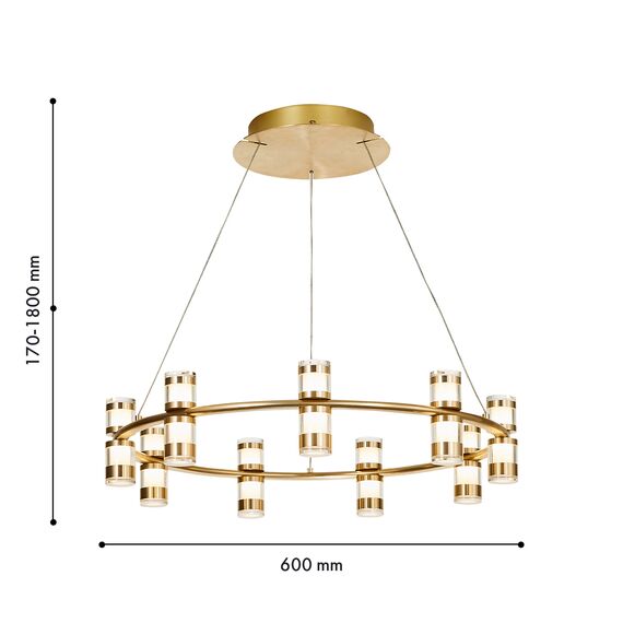 Favourite 4323-9P, подвесная люстра, D600xH170/1800, 9xLEDx3W, 2160LM, 4000K, included, изображение 2