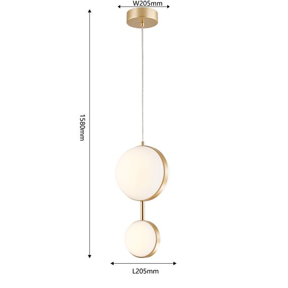 Favourite 4448-2P, подвес, D205xH580/1580, LEDx15W, 1590LM, 4000K, included, изображение 3