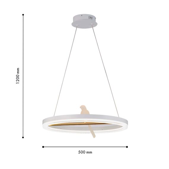 F-Promo 4653-1P, подвесная люстра, D500xH250/1300, LEDx25W, 1500LM, 4000K, included, изображение 3