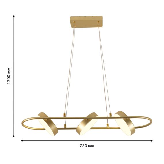 F-Promo 4677-3P, подвесная люстра, L730xW190xH145/1200, LEDx48W, 1700LM, 3000-6000K, IP20, included, remote control, изображение 3