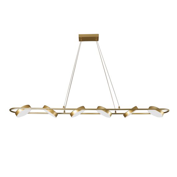 F-Promo 4677-6P, подвесная люстра, L1490xW190xH145/1200, LEDx90W, 3100LM, 3000-6000K, IP20, included, remote control, изображение 2