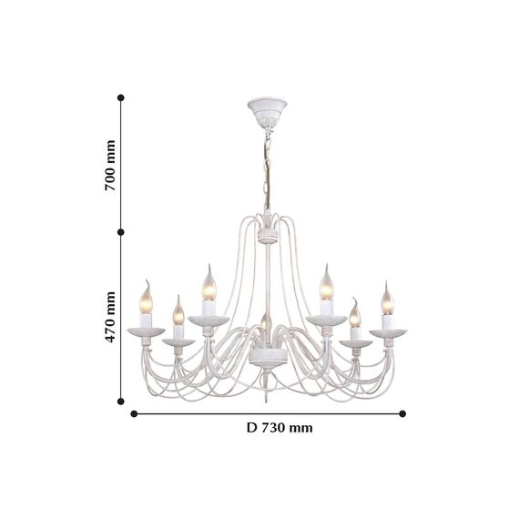 F-Promo 2164-7P, люстра подвесная, D730xH470/1170, 7xE14x40W, excluded, изображение 4