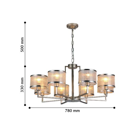 F-Promo 2487-8P, люстра, D780xH330/830, 8xE14x40W, excluded, изображение 3