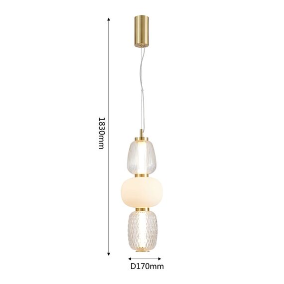 Favourite 4057-1P, подвес, D170xH630/1830, LEDx29W, 2609LM, 3000K, included, изображение 3