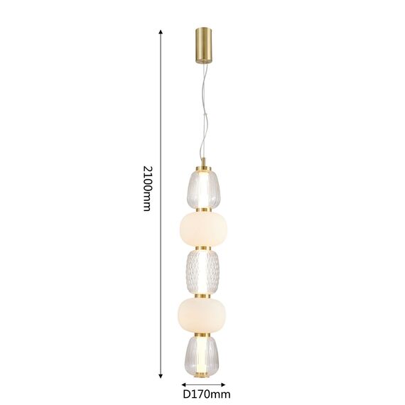 Favourite 4057-2P, подвес, D170xH900/2100, LEDx36W, 3272LM, 3000K, included, изображение 3