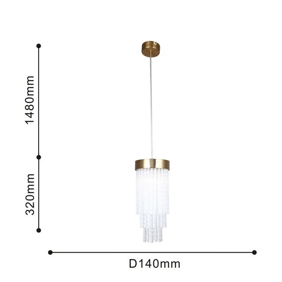 Favourite 4189-1P, подвес, D140xH400/1800, 1xG9x40W, excluded, изображение 3