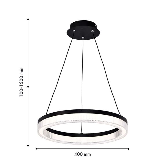 Favourite 4399-4P, подвесная люстра, D400xH100/1500, LEDx21W, 1838LM, 4000K, IP20, included, изображение 2