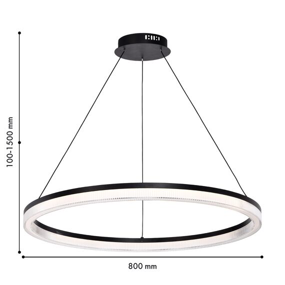 Favourite 4399-8P, подвесная люстра, D800xH100/1500, LEDx42W, 3675LM, 4000K, IP20, included, изображение 2