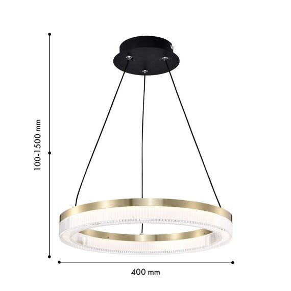 Favourite 4400-4P, подвесная люстра, D400xH100/1500, LEDx21W, 1838LM, 4000K, IP20, included, изображение 2