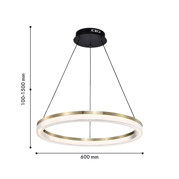 Favourite 4400-6P, подвесная люстра, D600xH100/1500, LEDx30W, 2625LM, 4000K, IP20, included, изображение 2
