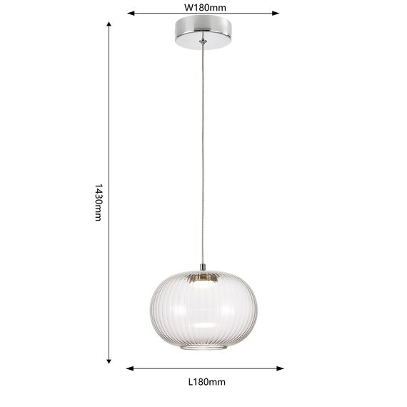 Favourite 4453-1P, подвес, D180xH280/1430, LEDx4W, 380LM, 4000K, included, изображение 3