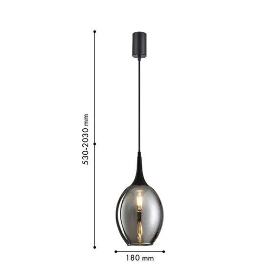 F-Promo 4361-1P, подвес, D180xH530/2030, 1xE27x40W, excluded, изображение 2