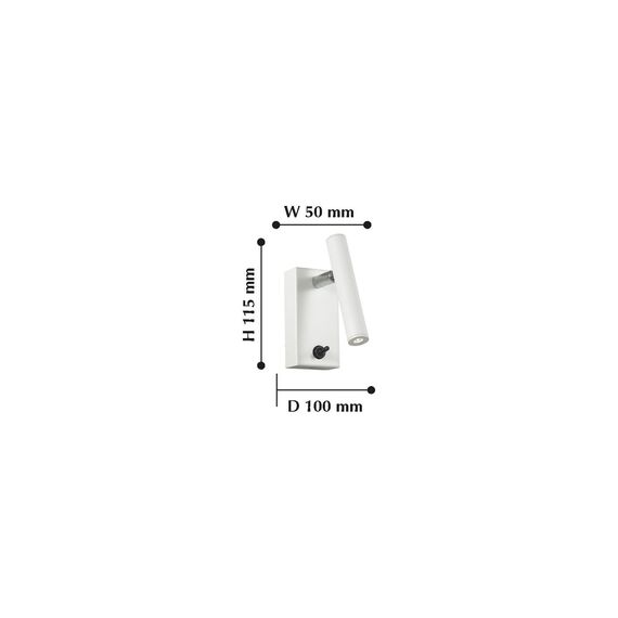 Favourite 2122-1W, настенный светильник, D100xW50xH115, LEDx3W, 155LM, 3000K, included, изображение 2