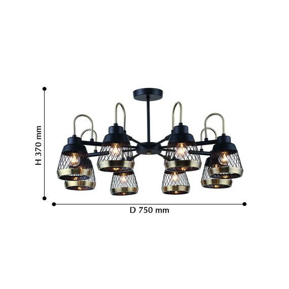 F-Promo 2346-8P, люстра, D750xH370, 8xE14x40W, excluded, изображение 3