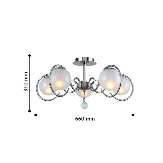 F-Promo 2349-5U, потолочный светильник, D660xH310, 5xE14x40W, excluded, изображение 3