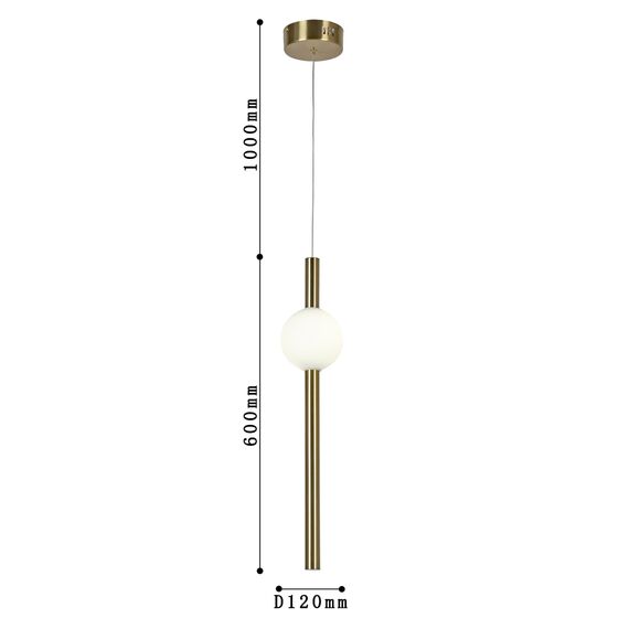 Favourite 2641-1P, подвес, D120xH600/1600, 1xLEDx7W, 560LM, 3000K, included, изображение 3
