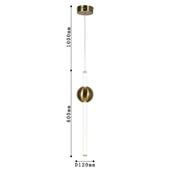 Favourite 2642-1P, подвес, D120xH600/1600, 1xLEDx19W, 1520LM, 3000K, included, изображение 4