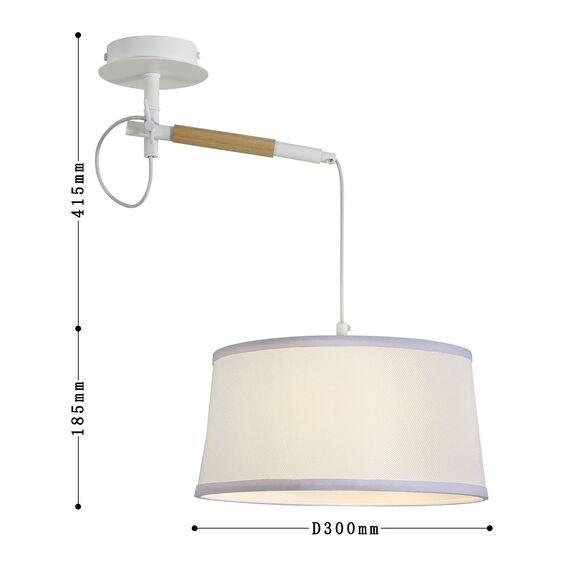 F-Promo 3005-1P, настенно-потолочный светильник, D300xH600, 1xE27x60W, excluded, изображение 3