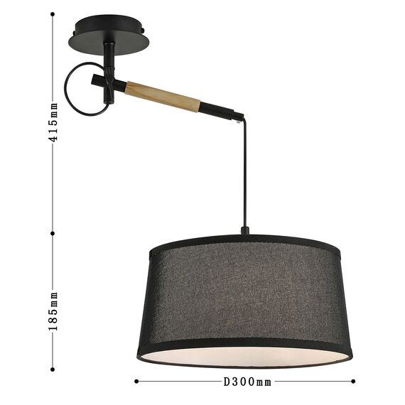 F-Promo 3006-1P, настенно-потолочный светильник, D300xH600, 1xE27x60W, excluded, изображение 3