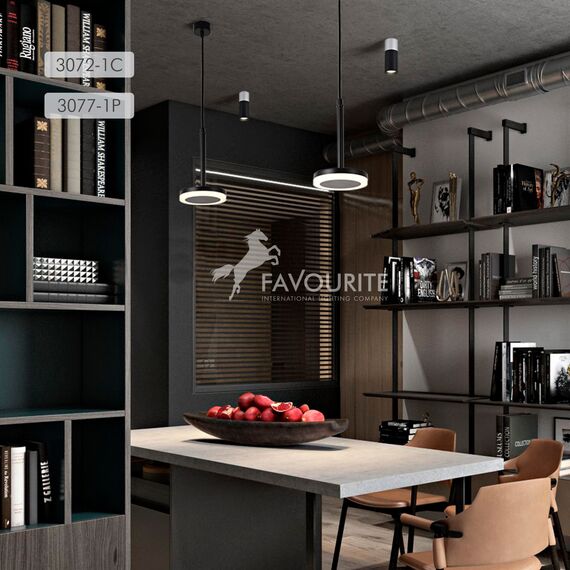 Favourite 3072-1C, потолочный светильник, D50xH139, LEDx5W, 350LM, 4000K, IP20, included, изображение 4