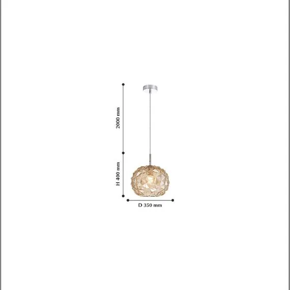 Favourite 2177-1P, подвес, D350xH400/1600, 1xE27x60W, excluded, изображение 2