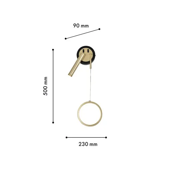F-Promo 4174-2W, настенный светильник, D90xW230xH500, LEDx10W + 1xLEDx3W, 585LM, 4000K, included, switch, изображение 3