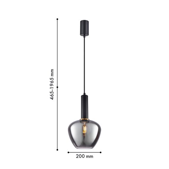 F-Promo 4357-1P, подвес, D200xH465/1965, 1xE27x40W, excluded, изображение 2