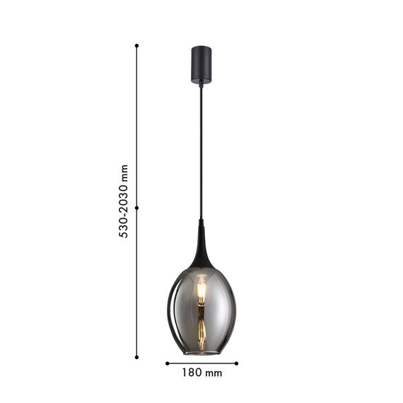 F-Promo 4361-1P, подвес, D180xH530/2030, 1xE27x40W, excluded, изображение 2