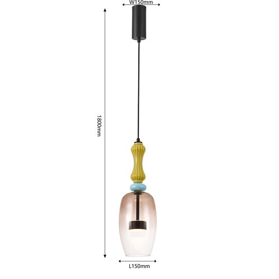 Favourite 4463-1P, подвес, D150xH700/1800, LEDx9W, 1030LM, 4000K, included, изображение 3