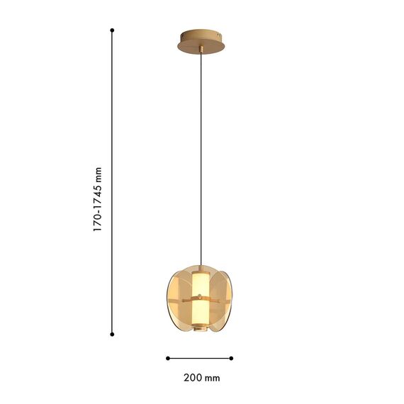 Favourite 4624-1P, подвес, D200xH210/1745, LEDx10W, 490LM, 3000K, included, изображение 2